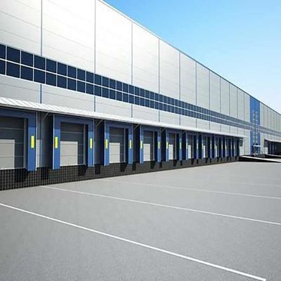 โครงสร้างเหล็กสำเร็จรูปสำหรับคลังสินค้าแบบ Portal Frame เกรด Q235/Q355