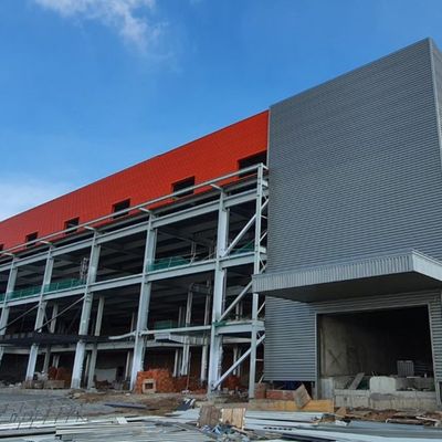 คาร์บอนต่ํา Q235 Q345 โครงสร้างสแตนเลสแบบเตรียมพร้อม โมดูลสําหรับอาคารยืดหยุ่นและปรับปรุงได้