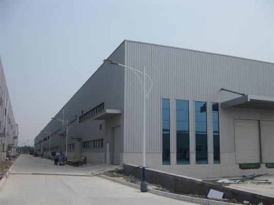 กรอบพื้นที่โลหะ Prefab การค้า Prefabricated โครงสร้างเหล็ก คลังสินค้า