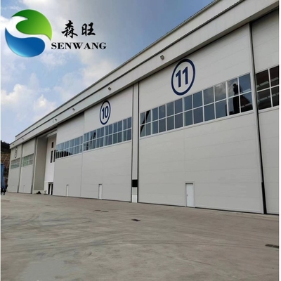 โครงสร้างเหล็กสำเร็จรูปสำหรับคลังสินค้า โรงงานเก็บของ Q235B Q345B