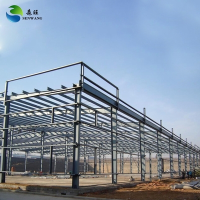 H Steel Prefab Warehouse Workshop โครงสร้างกรอบโปตัลสเปนกว้าง