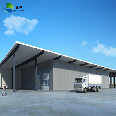 โกดังโครงสร้างเหล็กแบบกำหนดเอง พร้อมผนัง PU Sandwich Cladding