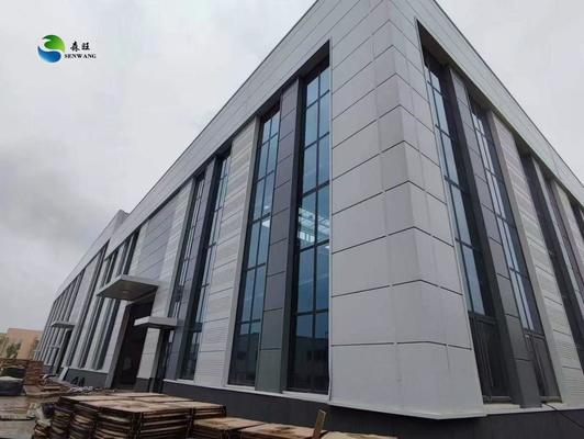 โกดังโครงสร้างเหล็กออกแบบเองโดยใช้ AutoCAD พร้อมโครงสร้างเฟรมและรางน้ำเหล็กชุบสังกะสี