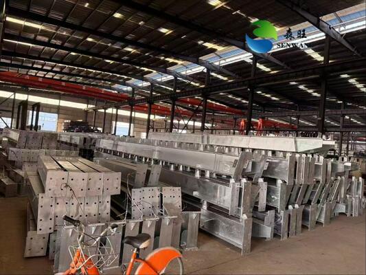 การป้องกันพื้นผิวสี โครงสร้างเหล็ก โรงงาน รองรับหิมะ 0.3kN ต่อตารางเมตร โซลูชันอาคารที่ทนทาน