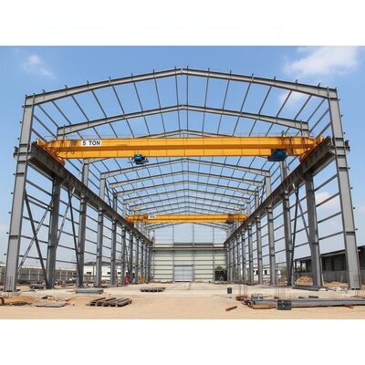 โกดังโครงสร้างเหล็กหลังคาแบน สร้างบนโครงสร้างเหล็กแบบ Portal Rigid Frame ให้การจัดเก็บที่ปลอดภัยสำหรับเชิงพาณิชย์และอุตสาหกรรม