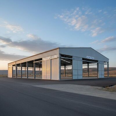 คลังสินค้าโครงสร้างเหล็ก Q235 พร้อมการออกแบบรับแรงแผ่นดินไหวและอายุการใช้งาน 50 ปีเพื่อความมั่นคงของโครงสร้าง