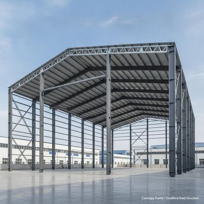 Canopy Frame double Sheet Steel Structure Warehouse Featuring Galvanized or Anti corrosion Paint Surface for Long Lasting ราคาขายของในประเทศอังกฤษสูงกว่าราคาขายของในประเทศอังกฤษ