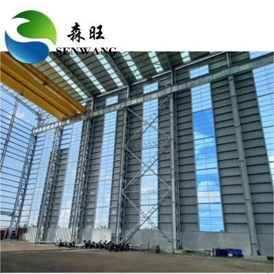 โครงสร้างอุตสาหกรรมสไตล์ steel frame warehouse โดยใช้ steel tube tie rod แบบกลม